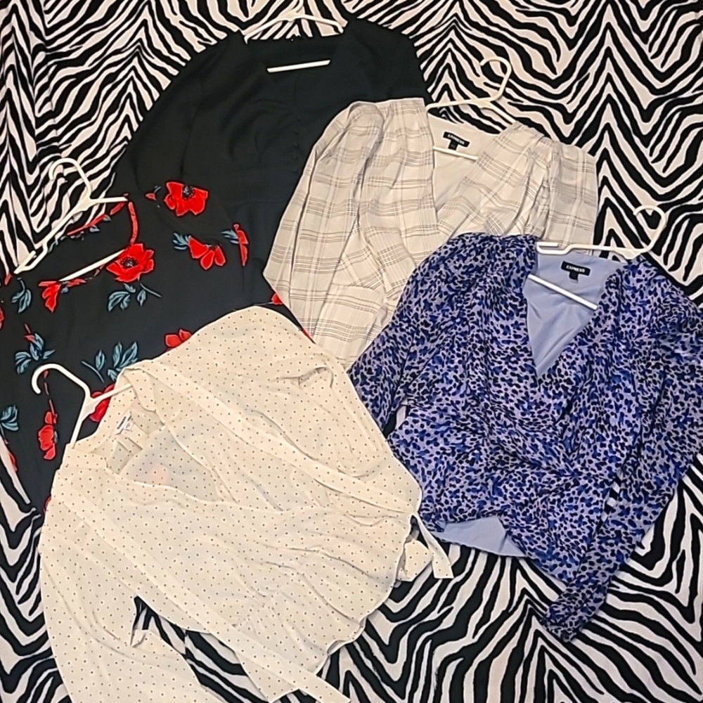 Lot of 5 Womens Express Tops, size Medium